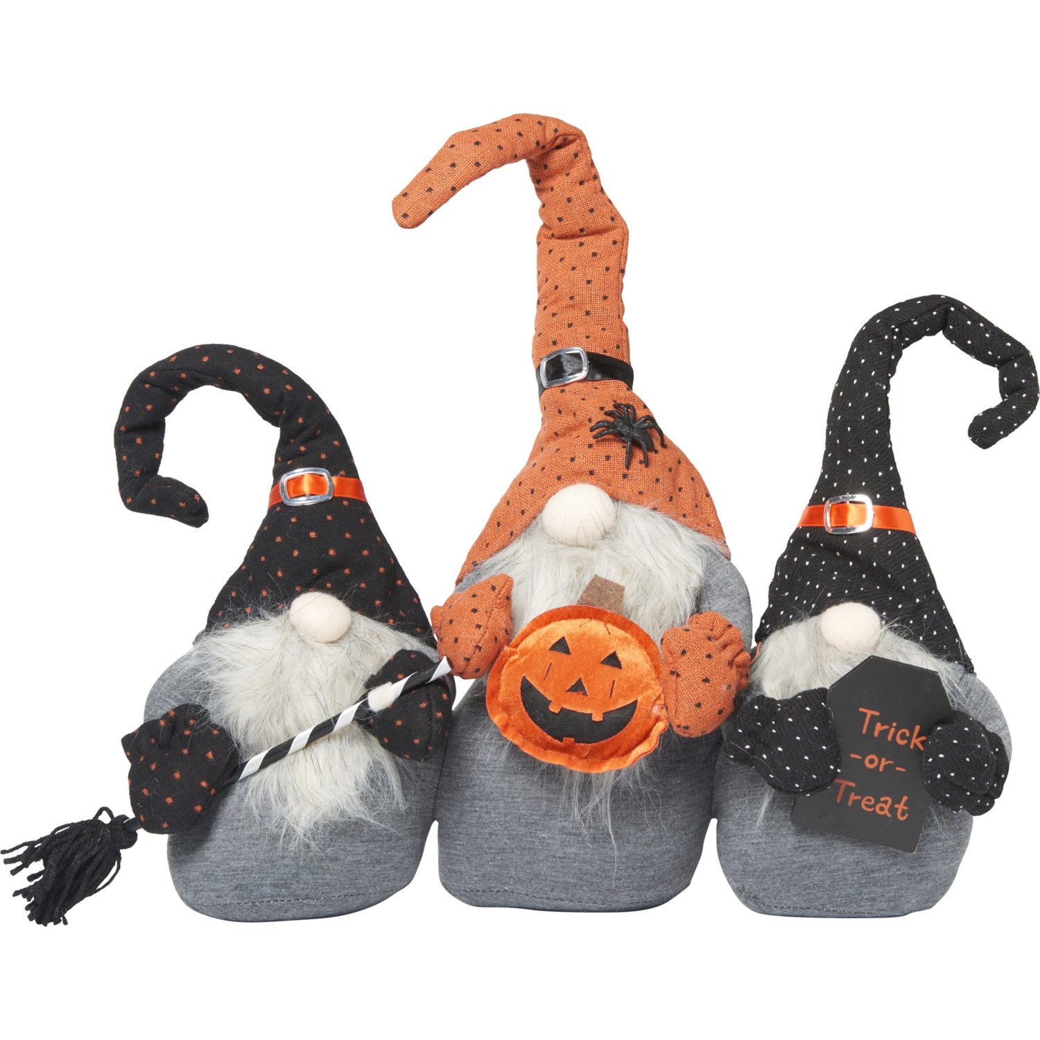 Sweet Street Halloween Gnome Family with Jack O' Lantern 23.5x16.5