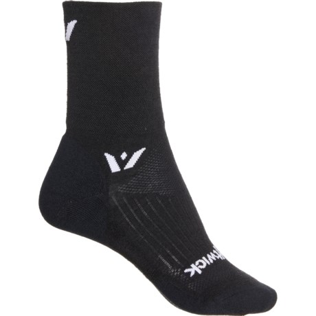 Swiftwick Pursuit Four Running Socks - Merino Wool, Quarter Crew (For Women) in Black