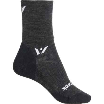 Swiftwick Pursuit Four Running Socks - Merino Wool, Quarter Crew (For Women) in Coal