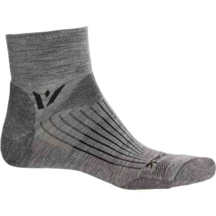 Swiftwick Pursuit Two Running Socks - Merino Wool, Quarter Crew (For Men) in Heather