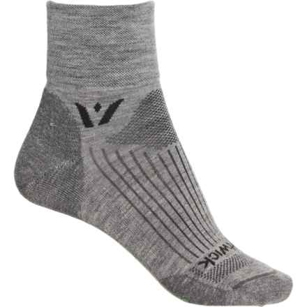 Swiftwick Pursuit Two Running Socks - Merino Wool, Quarter Crew (For Women) in Heather