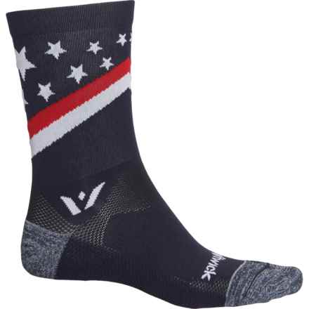 Swiftwick VISION Five Tribute Cycling Socks - Crew (For Men and Women) in Usa Proud
