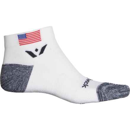 Swiftwick VISION One Tribute Cycling Socks - Ankle (For Men and Women) in White Flag