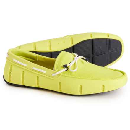SWIMS Braided Lace Loafer Shoes (For Men) in Citron