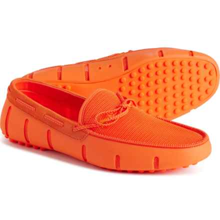 SWIMS Braided Lace Lux Driver Shoes (For Men) in Swims Orange