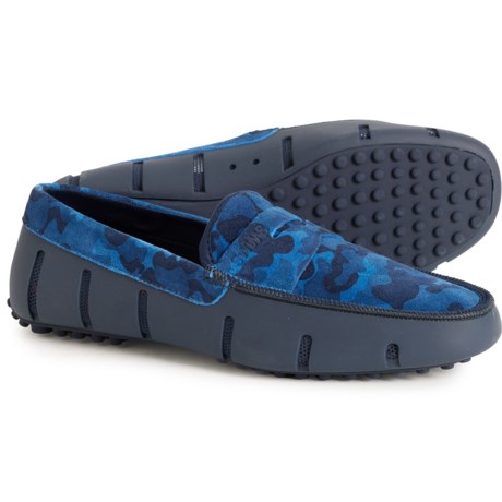 SWIMS Luxe Penny Loafer Driver Shoes (For Men) in Navy 855