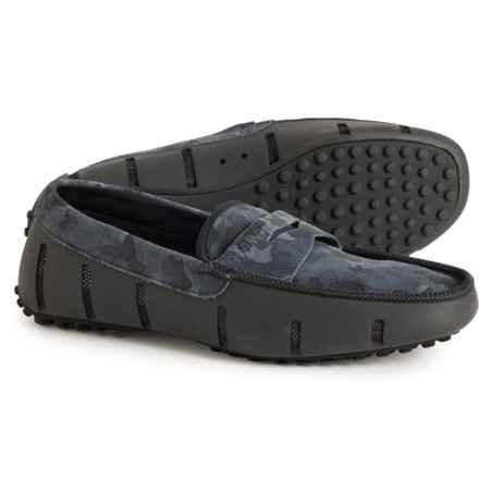 SWIMS Luxe Penny Loafer Driver Shoes (For Men) in Shadow