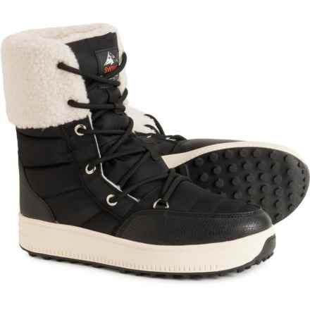 SWIMS Snow Runner High Snow Boots - Waterproof (For Women) in Black-White
