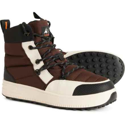 SWIMS Snow Runner Mid Snow Boots - Waterproof (For Men) in Brw/Offw/Bla