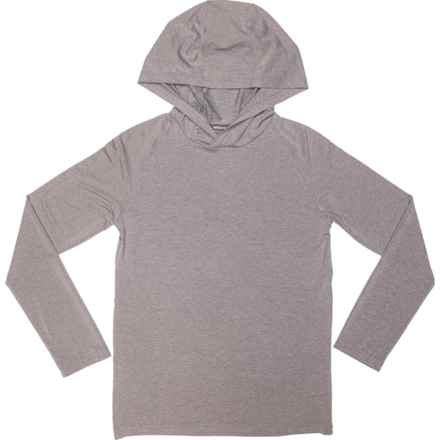 Swiss Alps Big Boys Hooded Sun Shirt - UPF 40+, Long Sleeve in Poppy Seed Grey