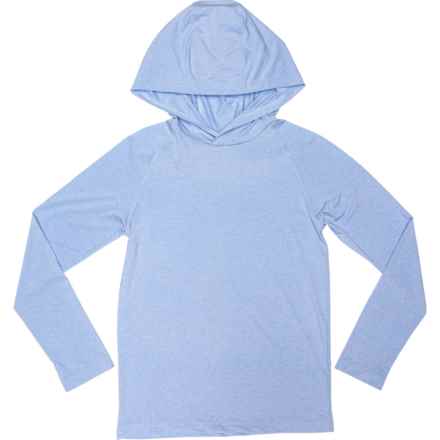 Swiss Alps Big Boys Hooded Sun Shirt - UPF 40+, Long Sleeve in Tranquil Blue