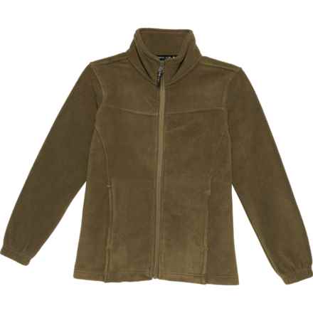 Swiss Alps Big Boys Polar Fleece Jacket - Full Zip in Olive