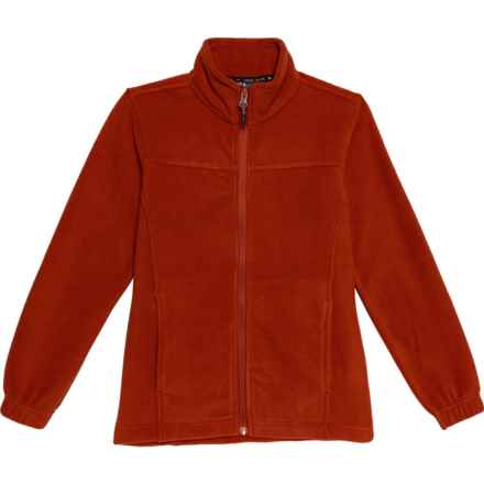 Swiss Alps Big Boys Polar Fleece Jacket - Full Zip in Rust Orange