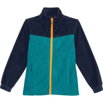 Swiss Alps Big Boys Polar Fleece Jacket in Navy Teal