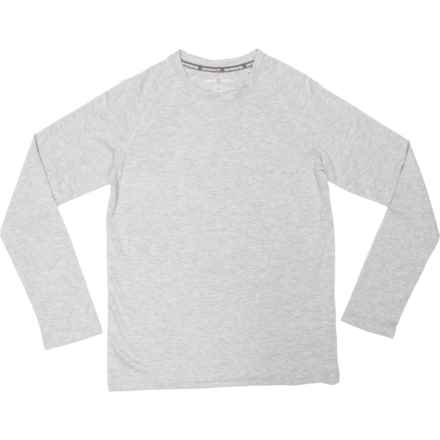 Swiss Alps Big Boys Sun Protection T-Shirt - UPF 40+, Long Sleeve in Grey Heather