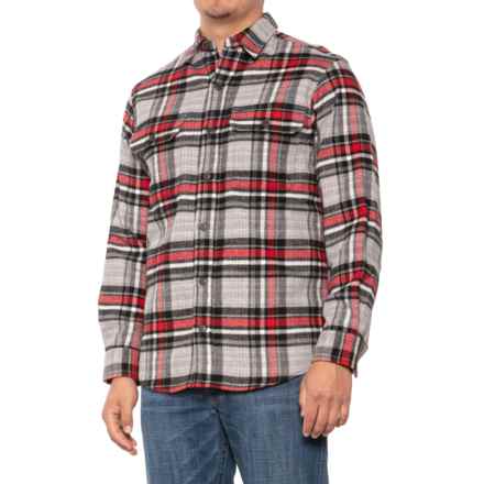 Swiss Alps Heavyweight Flannel Shirt - Long Sleeve in Black Red
