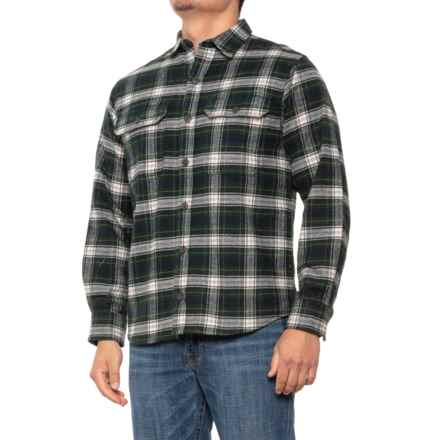 Swiss Alps Heavyweight Flannel Shirt - Long Sleeve in Holiday Blue Spruce