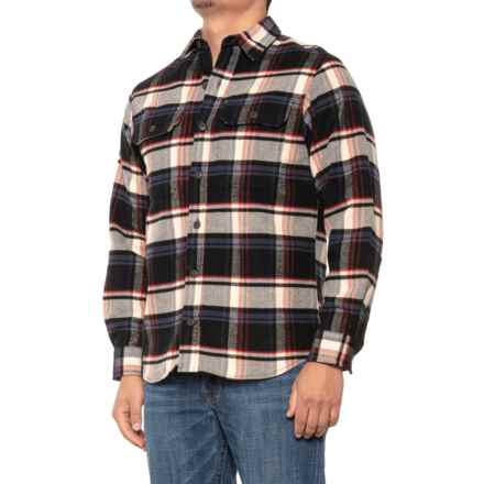 Swiss Alps Heavyweight Flannel Shirt - Long Sleeve in Onyx Red