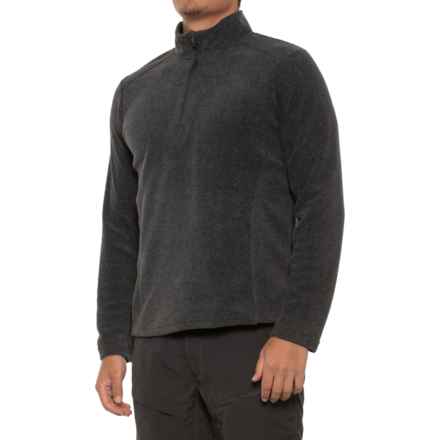 Swiss Alps Polar Fleece Shirt - Zip Neck, Long Sleeve in Charcoal Heather