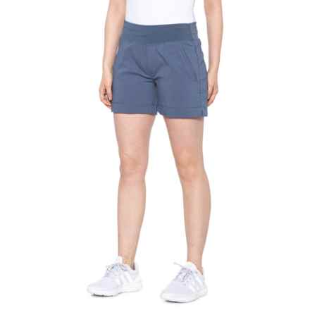 Swiss Alps Trek Stretch-Woven Shorts in Blue Coral
