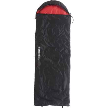 SWISS BRAND 50°F Hooded Sleeping Bag - Rectangular in Black