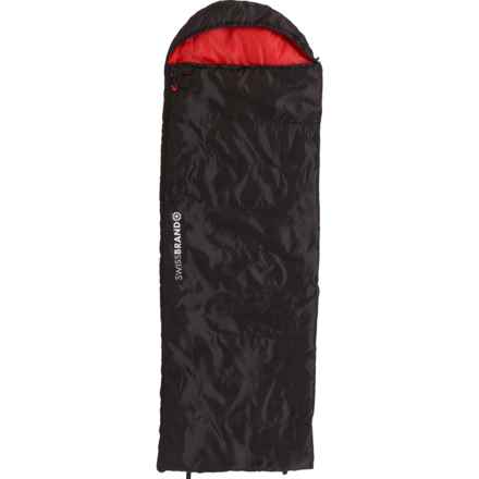 SWISS BRAND 50°F Hooded Sleeping Bag - Rectangular in Black