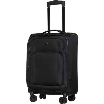 Swiss Gear 19” 3460 Carry-On Spinner Suitcase - Softside, Expandable, Black in Black
