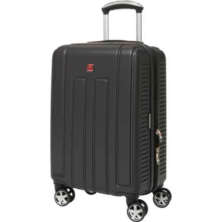 Swiss Gear 19” 6399 Spinner Carry-On Suitcase - Hardside, Expandable, Black in Black