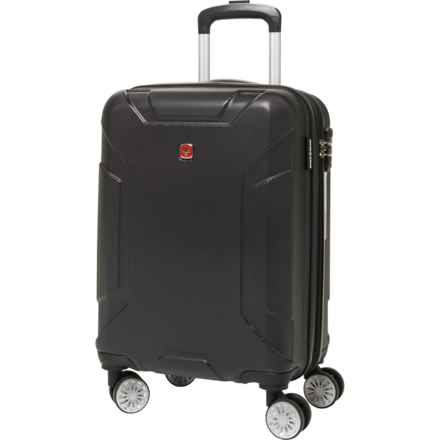 Swiss Gear 19” 6518 Spinner Carry-On Suitcase - Hardside, Expandable, Black in Black