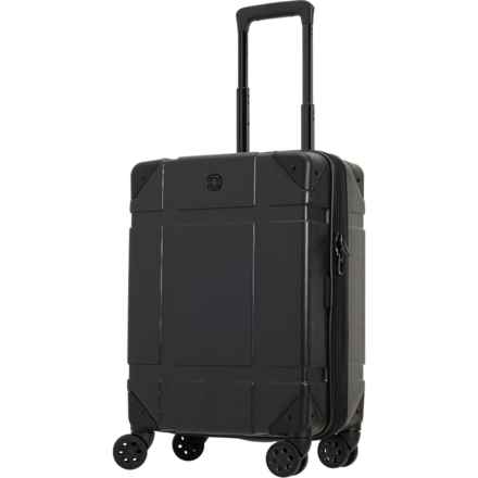 Swiss Gear 19” 7639 Trunk Carry-On Spinner Suitcase - Hardside, Expandable, Black in Black