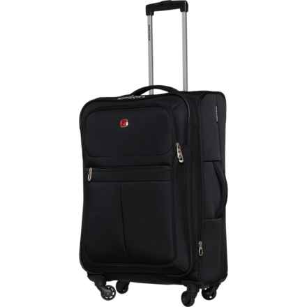 Swiss Gear 23” SW4010 Spinner Suitcase - Expandable, Softside, Black in Black