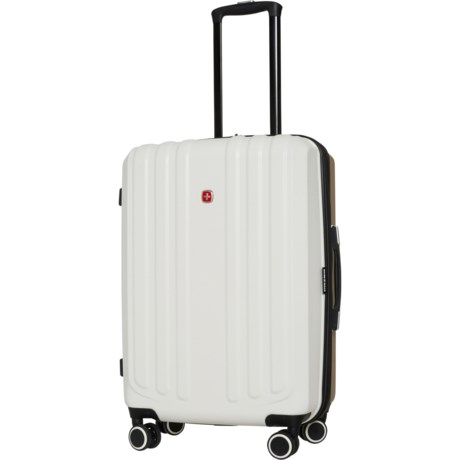 Swiss Gear 24” 8028 Spinner Suitcase - Hardside, Expandable, Ivory-Taupe in Ivory/Taupe
