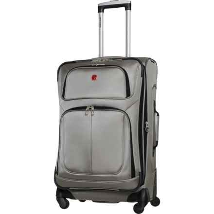 Swiss Gear 25” 6283 Spinner Suitcase - Softside, Expandable, Pewter in Pewter