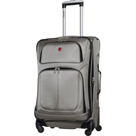 Swiss Gear 25” 6283 Spinner Suitcase - Softside, Expandable, Pewter in Pewter
