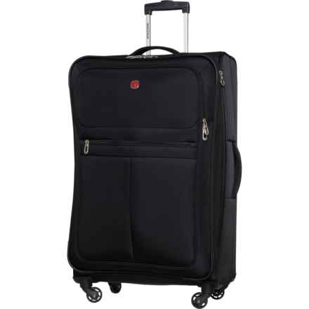 Swiss Gear 27.5” SW4010 Spinner Suitcase - Softside, Expandable, Black in Black