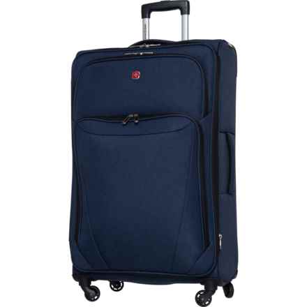 Swiss Gear 28.75” 2140 Spinner Suitcase - Softside, Expandable, Heather Dark Blue in Dark Blue Heather