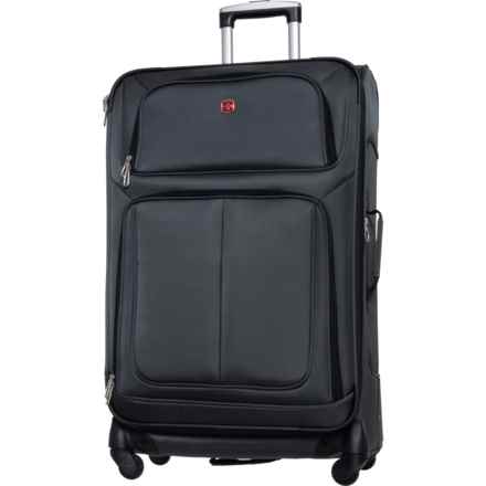 Swiss Gear 29” 6283 Spinner Suitcase - Softside, Expendable, Dark Grey in Dark Grey