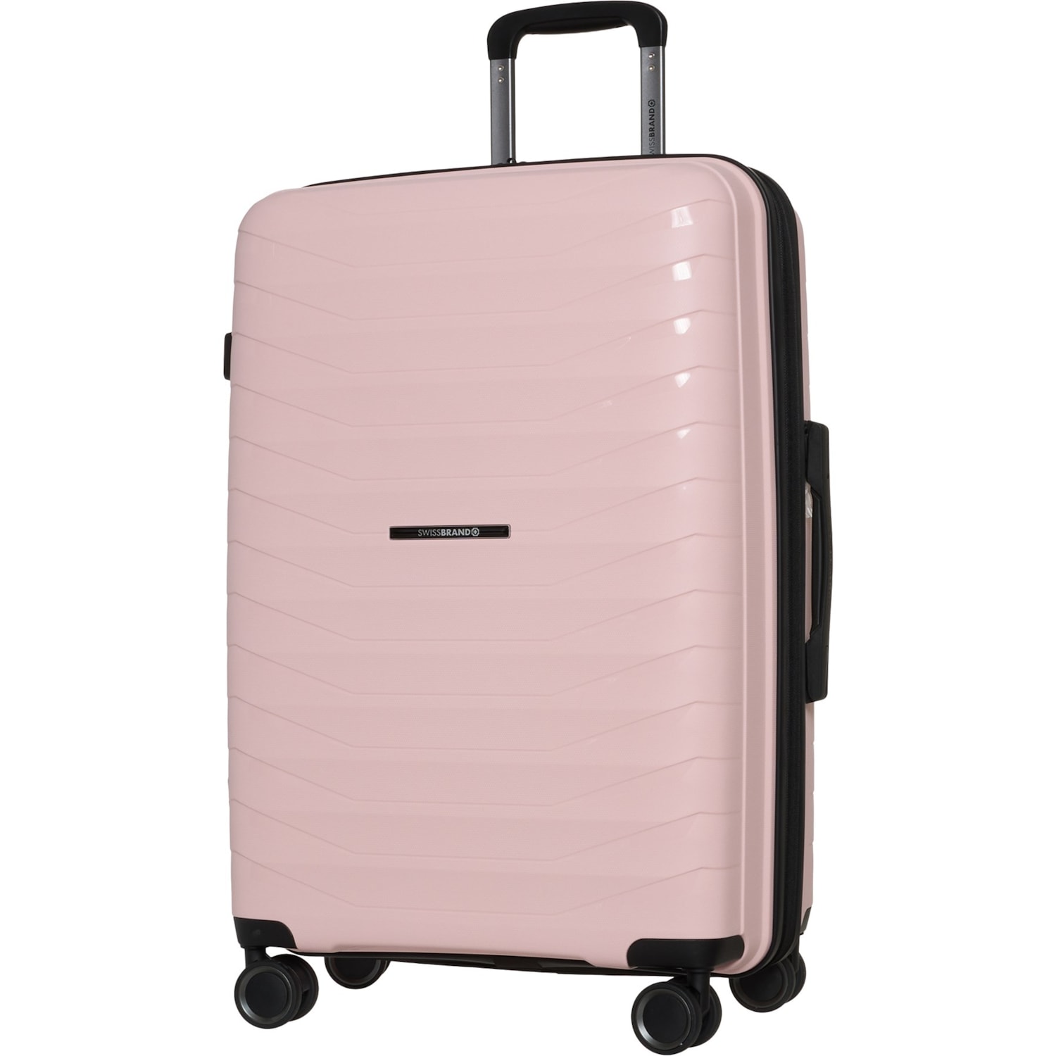 SWISSBRAND 25” Askar Spinner Suitcase - Hardside, Expandable, Pink