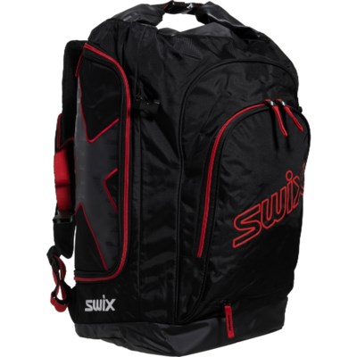 Swix Rolled Ski Boot Backpack - Black-Red - Save 64%