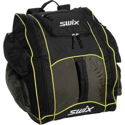 Swix Tri Pack Boot Bag in Black/Olive/Limegreen