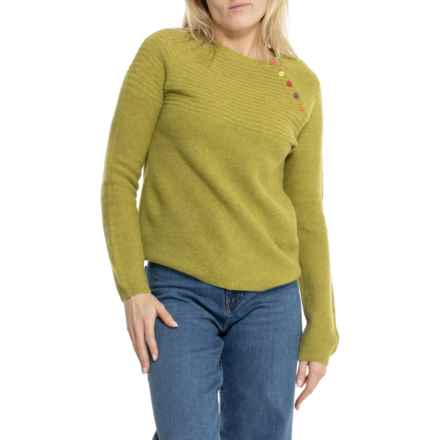 Tabitha Webb Double-Links Button Yoke Sweater - Lambswool in Lowland