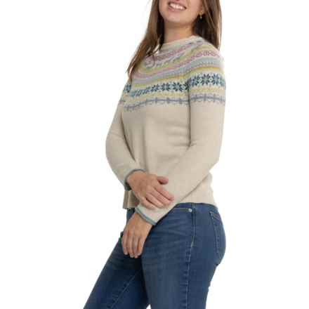 Tabitha Webb Reindeer Jumper Sweater - Wool in Multi Shearling/Sky Grey