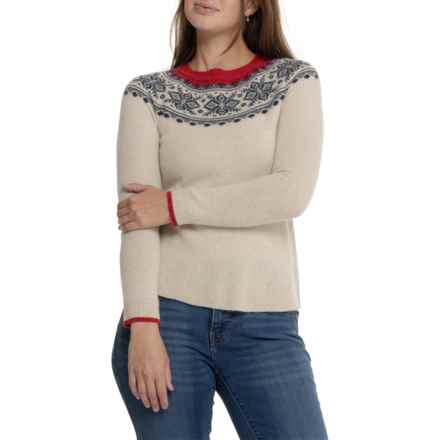 Tabitha Webb Simple Fair Isle Sweater - Wool in Cream