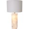 3JPJY_2 Table Lamp Alabaster Square Lamp with Nightlight Base - 27”