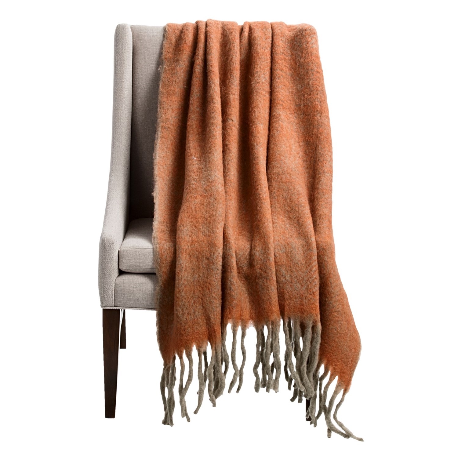 Tag Herringbone Wool Fringe Throw Blanket 50x60” Save 78