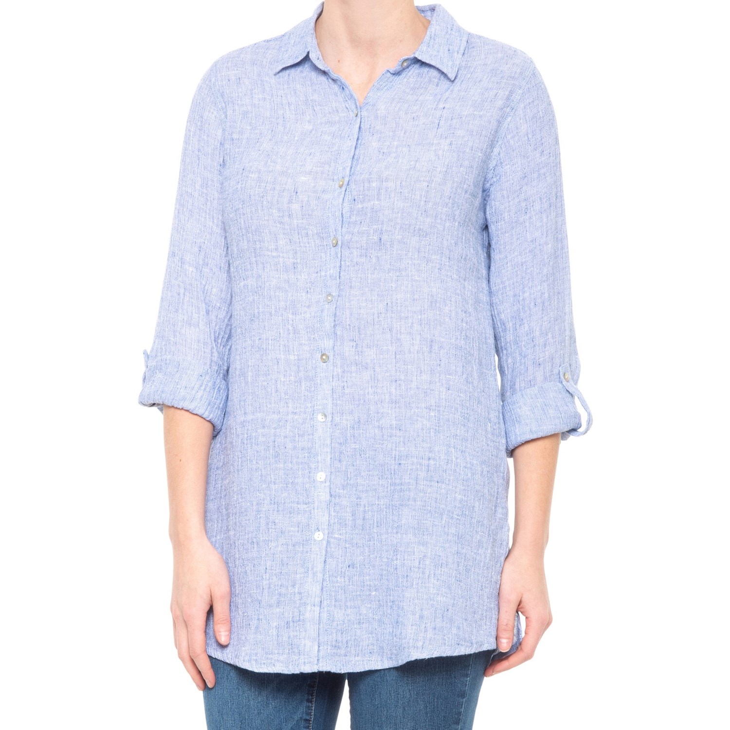 tahari linen top