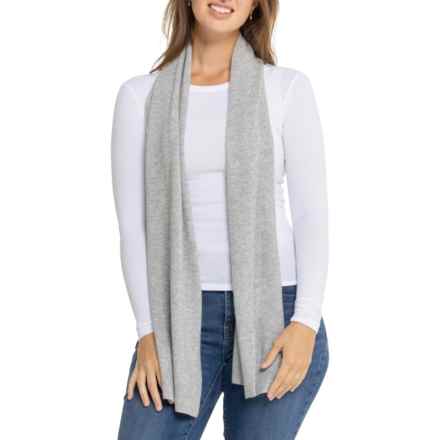 Tahari Basic Jersey Scarf - Cashmere (For Women) in Owl Grey Heather