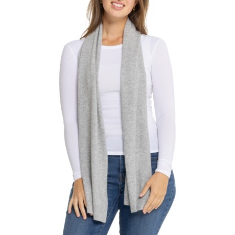 Tahari Basic Jersey Scarf - Cashmere in Owl Grey Heather