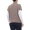 436VD_2 Tahari Cashmere Mock Neck Stitch Pullover Sweater - Short Sleeve (For Women)