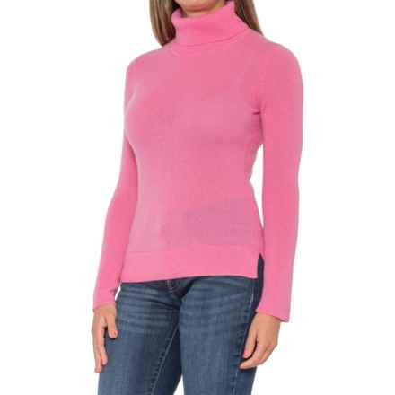 Tahari Cashmere Turtleneck Sweater in Cosmic Pink